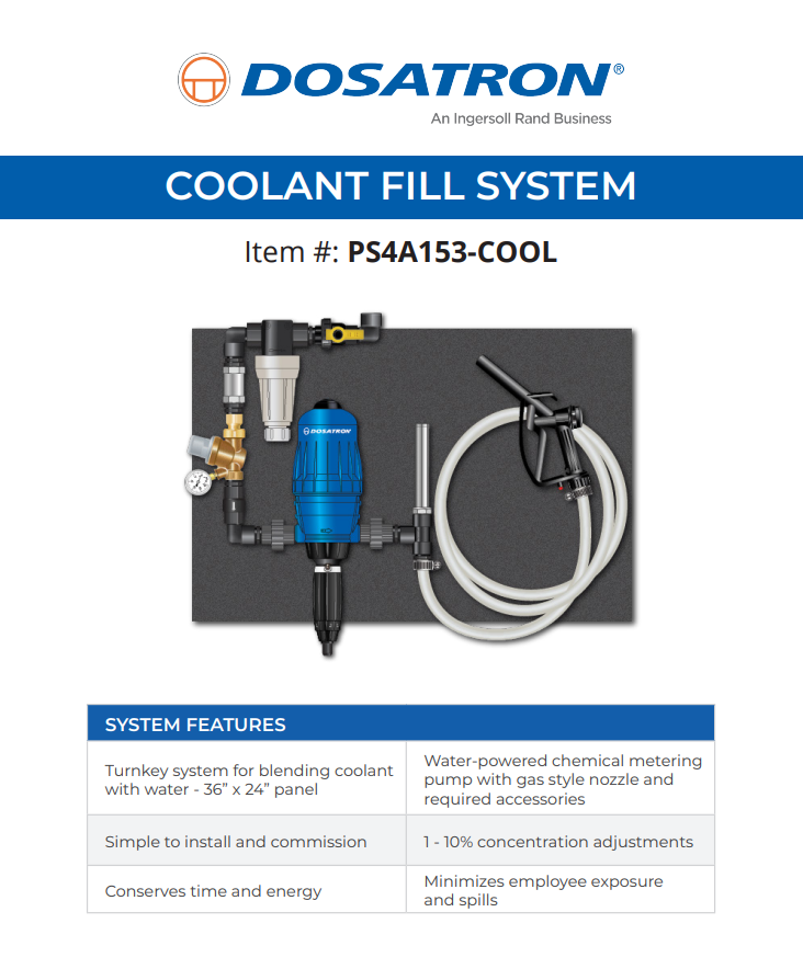 Dosatron Turnkey Coolant System